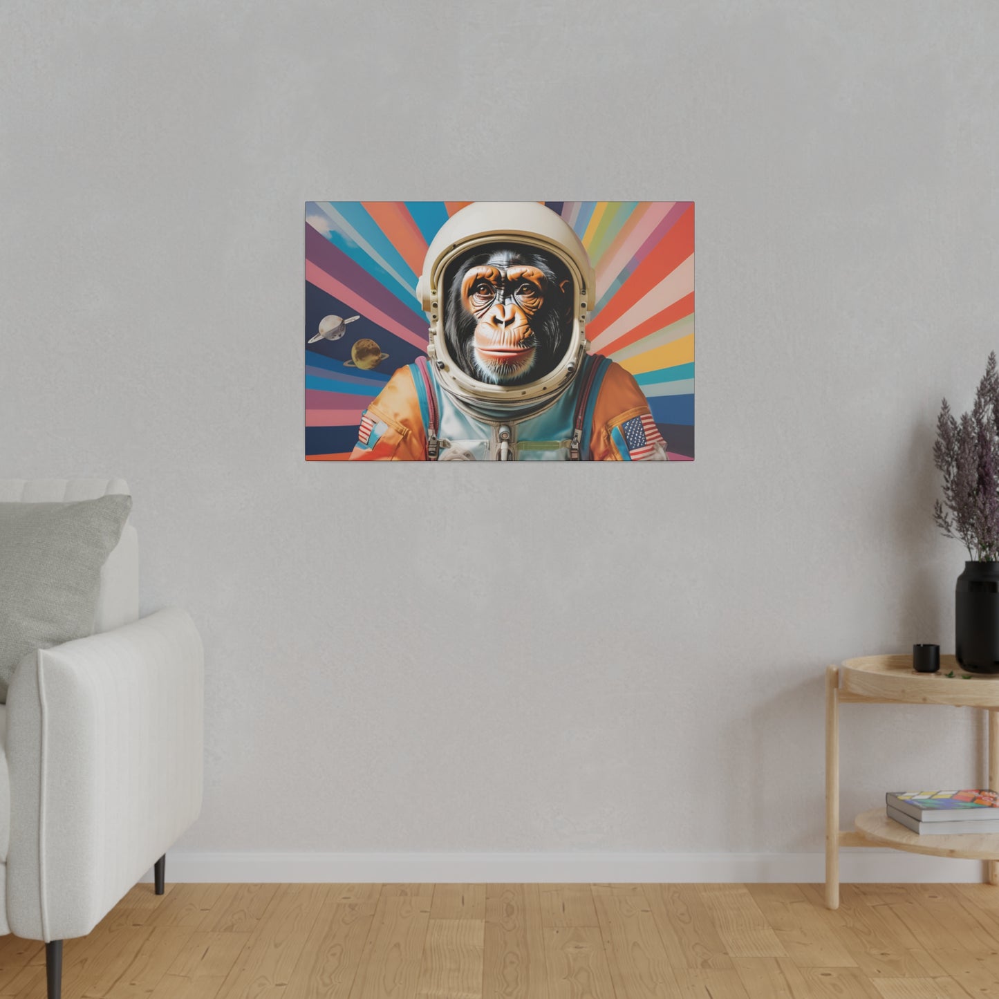 Matte Canvas, Stretched, Belicon Simio Astronauta
