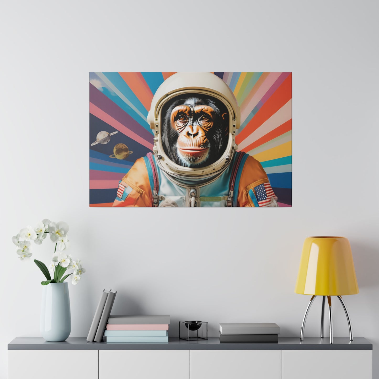 Matte Canvas, Stretched, Belicon Simio Astronauta