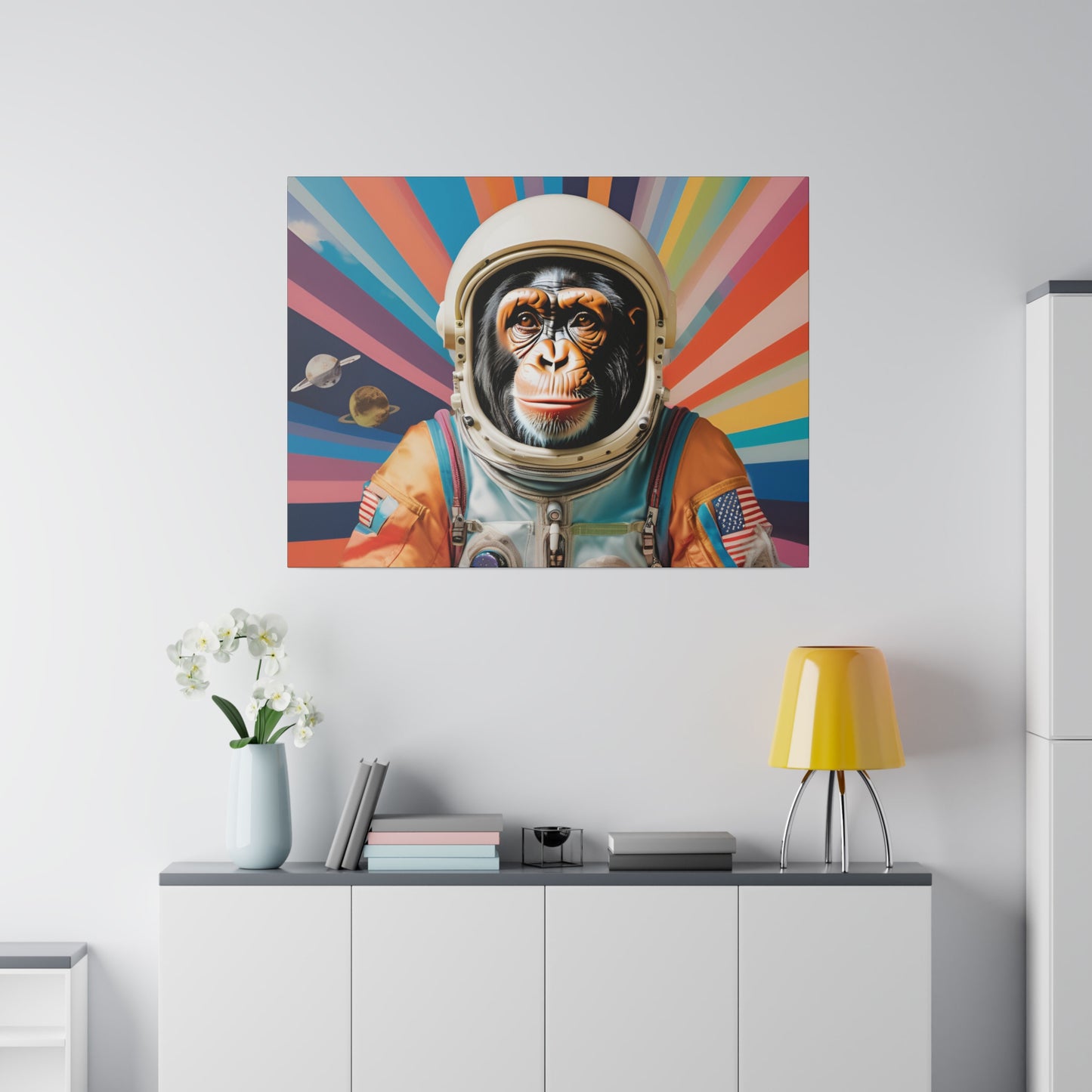 Matte Canvas, Stretched, Belicon Simio Astronauta