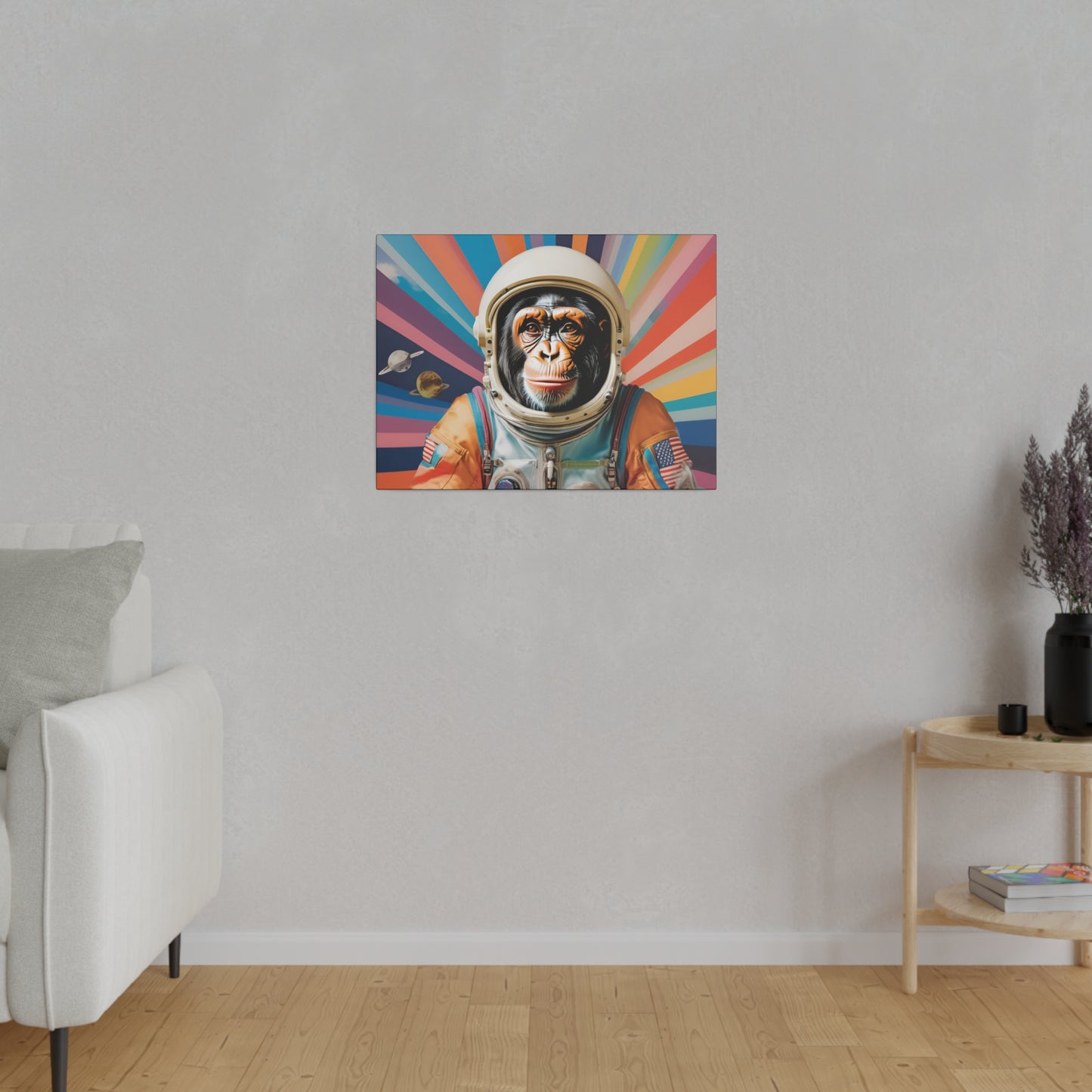 Matte Canvas, Stretched, Belicon Simio Astronauta