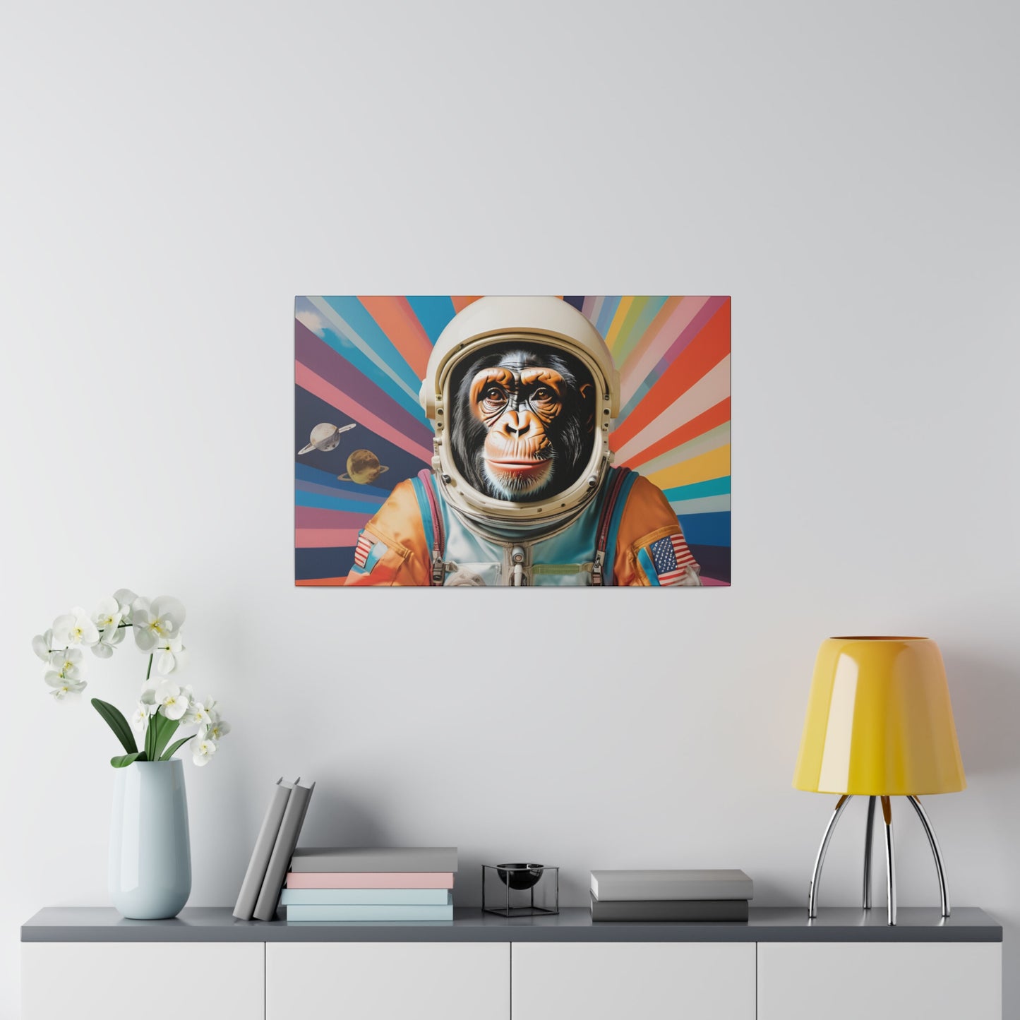 Matte Canvas, Stretched, Belicon Simio Astronauta