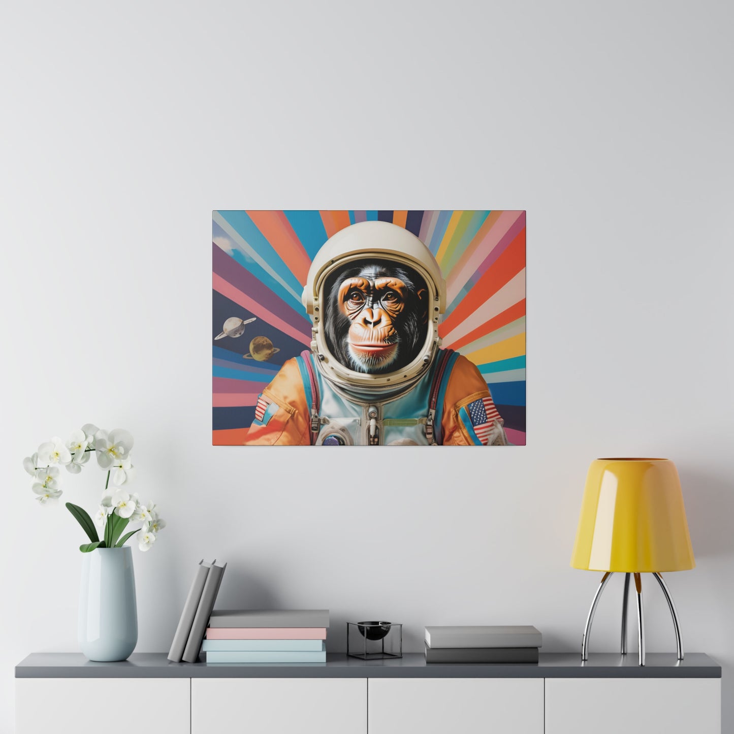 Matte Canvas, Stretched, Belicon Simio Astronauta