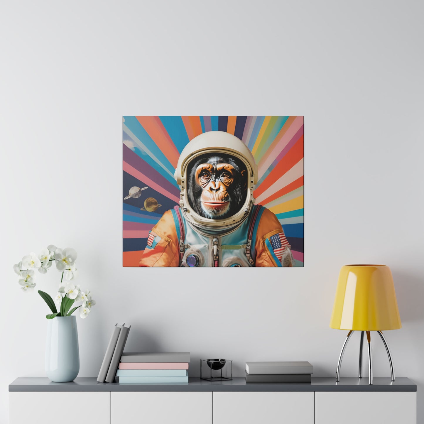 Matte Canvas, Stretched, Belicon Simio Astronauta
