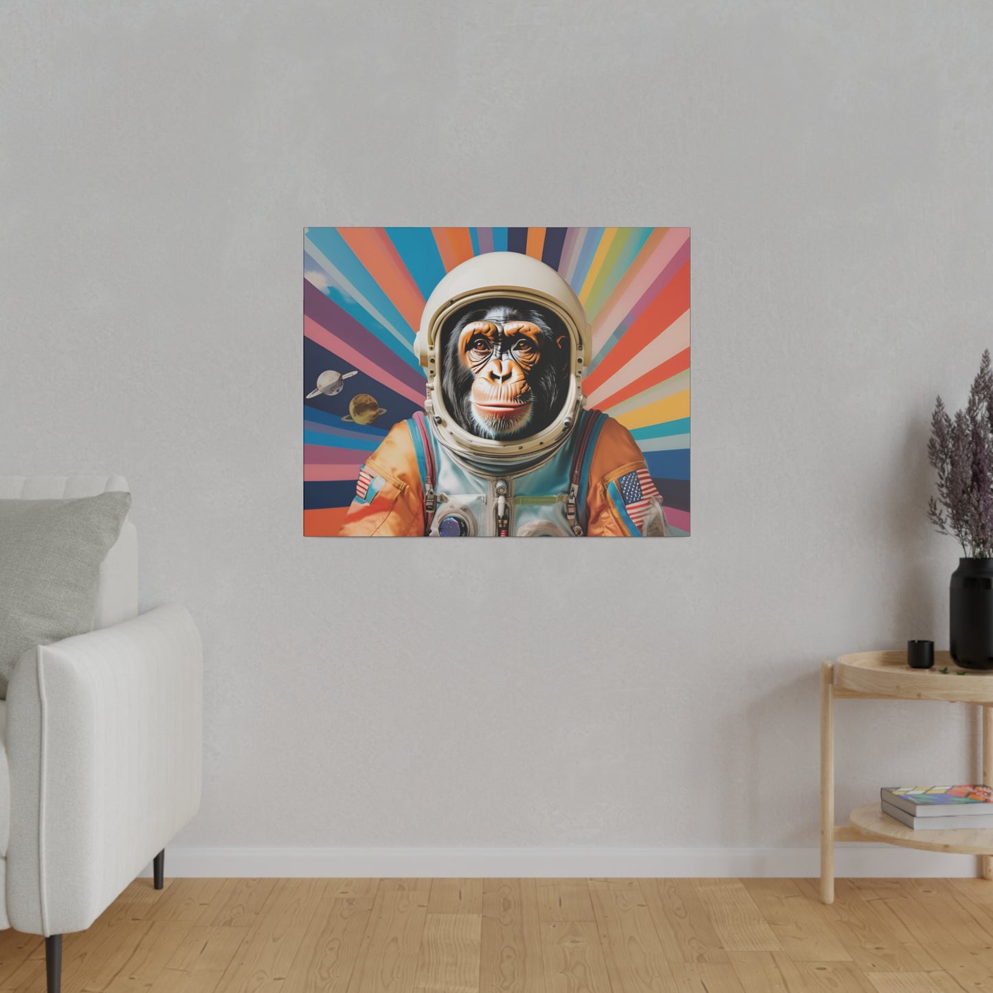 Matte Canvas, Stretched, Belicon Simio Astronauta