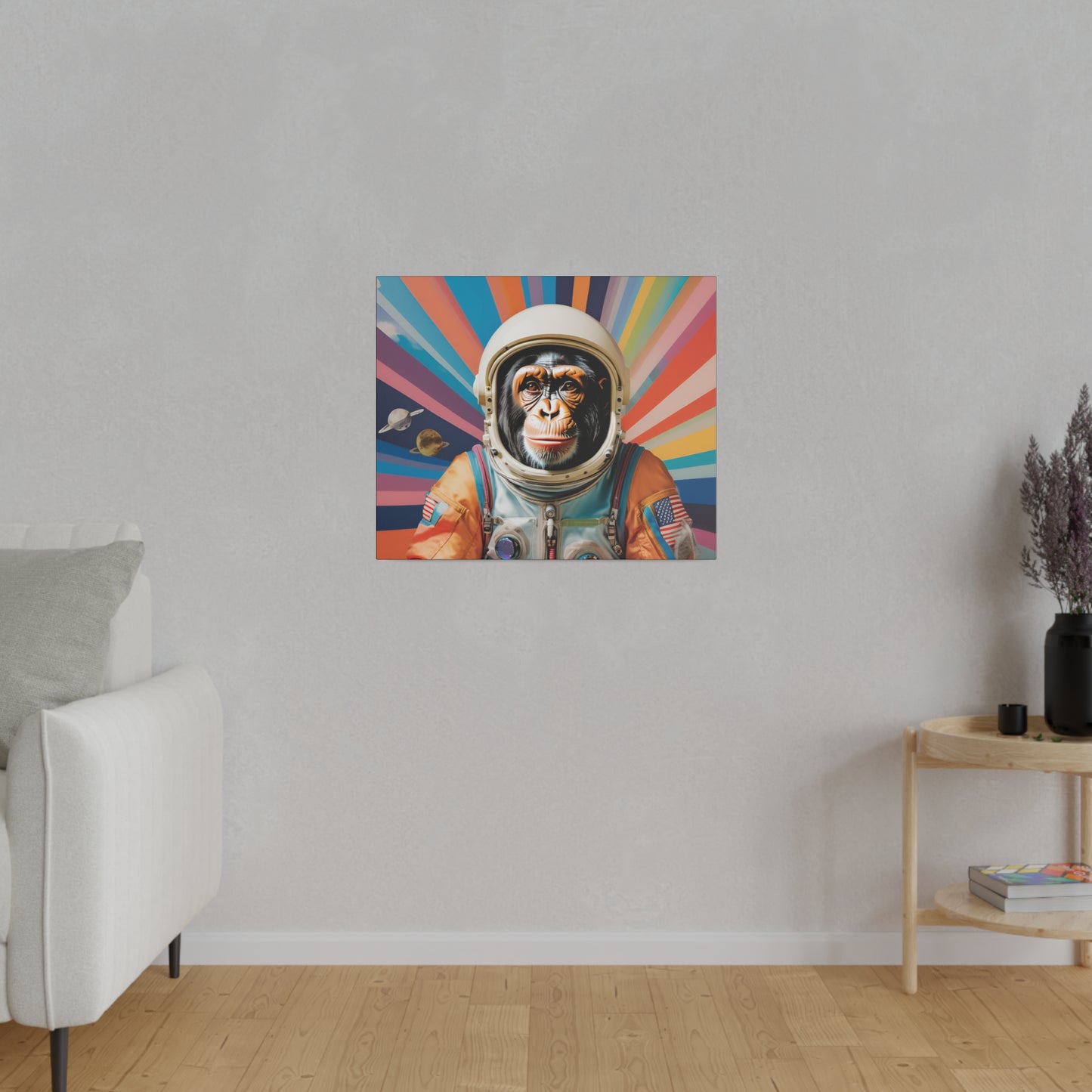 Matte Canvas, Stretched, Belicon Simio Astronauta