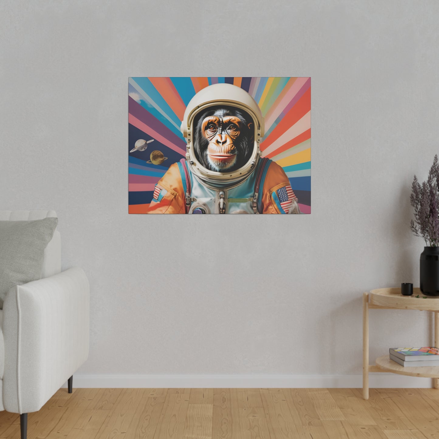 Matte Canvas, Stretched, Belicon Simio Astronauta