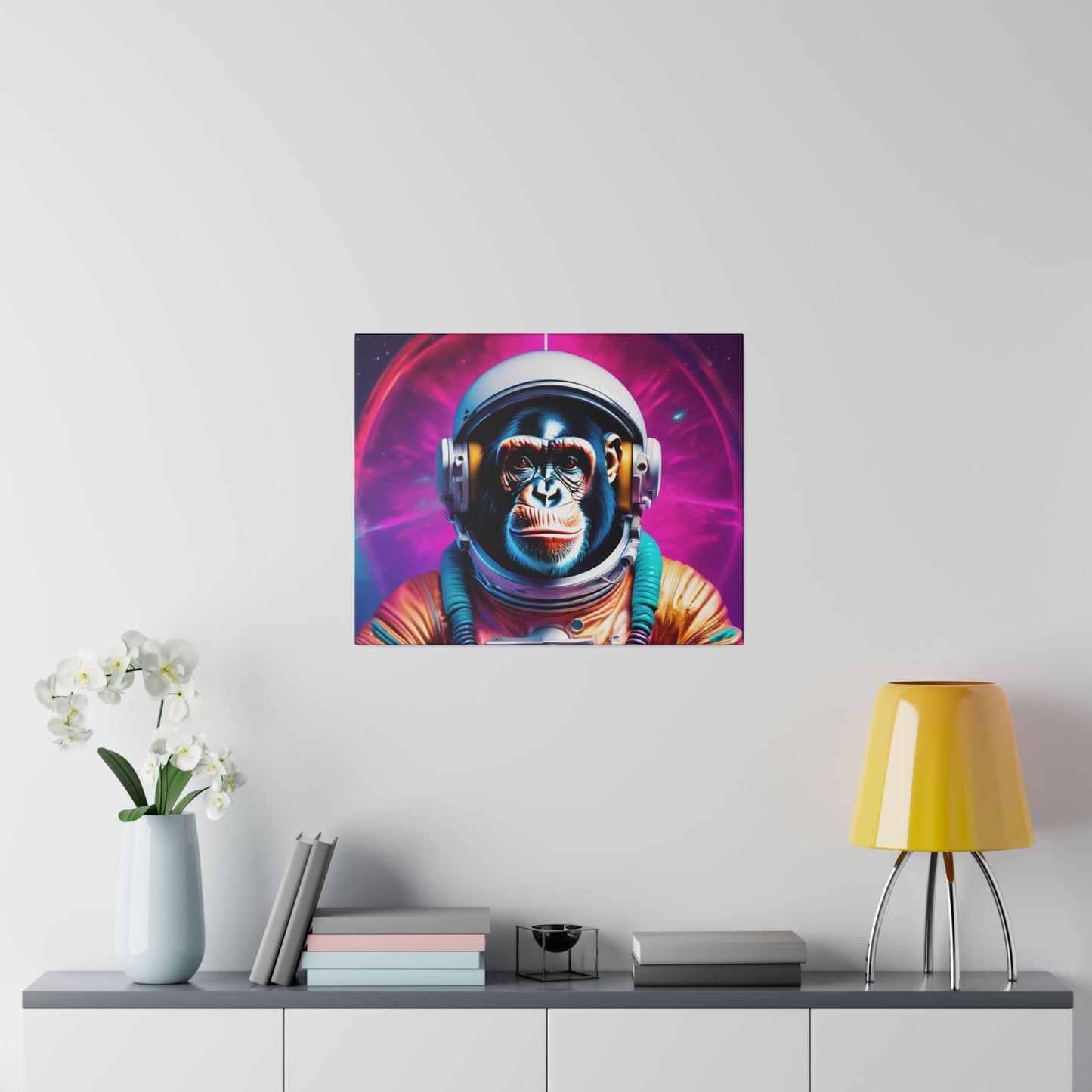 Copy of Matte Canvas, Stretched, Belicon Simio Astronauta