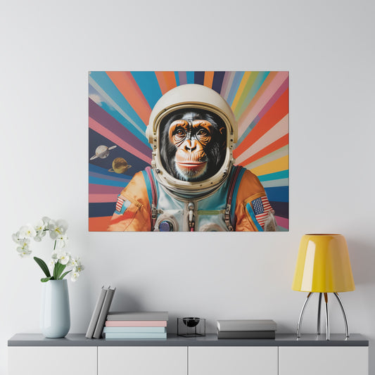 Matte Canvas, Stretched, Belicon Simio Astronauta