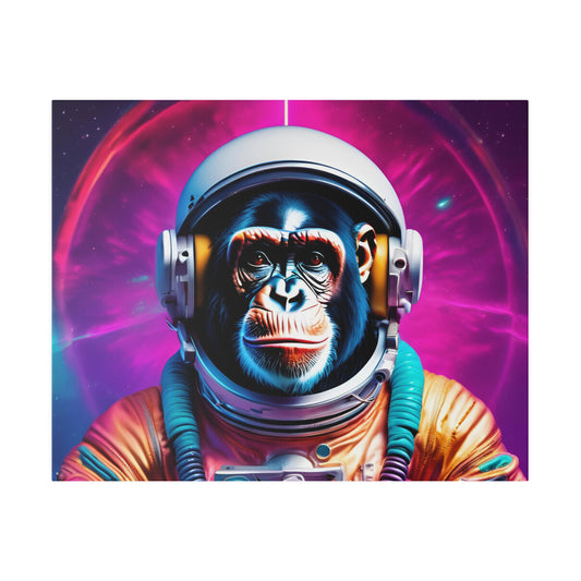 Copy of Matte Canvas, Stretched, Belicon Simio Astronauta