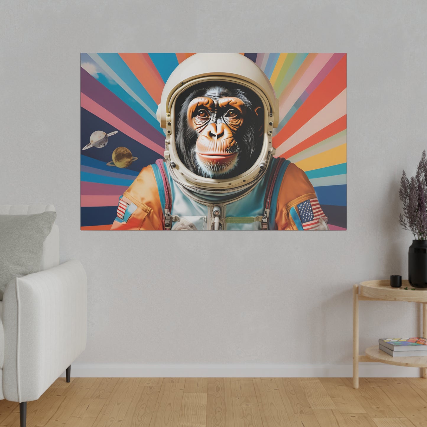 Matte Canvas, Stretched, Belicon Simio Astronauta