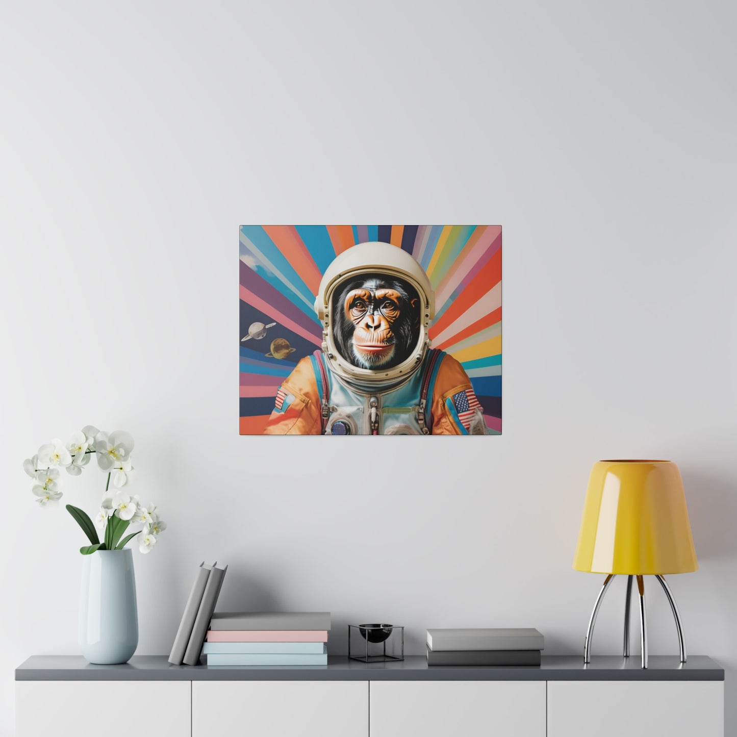 Matte Canvas, Stretched, Belicon Simio Astronauta