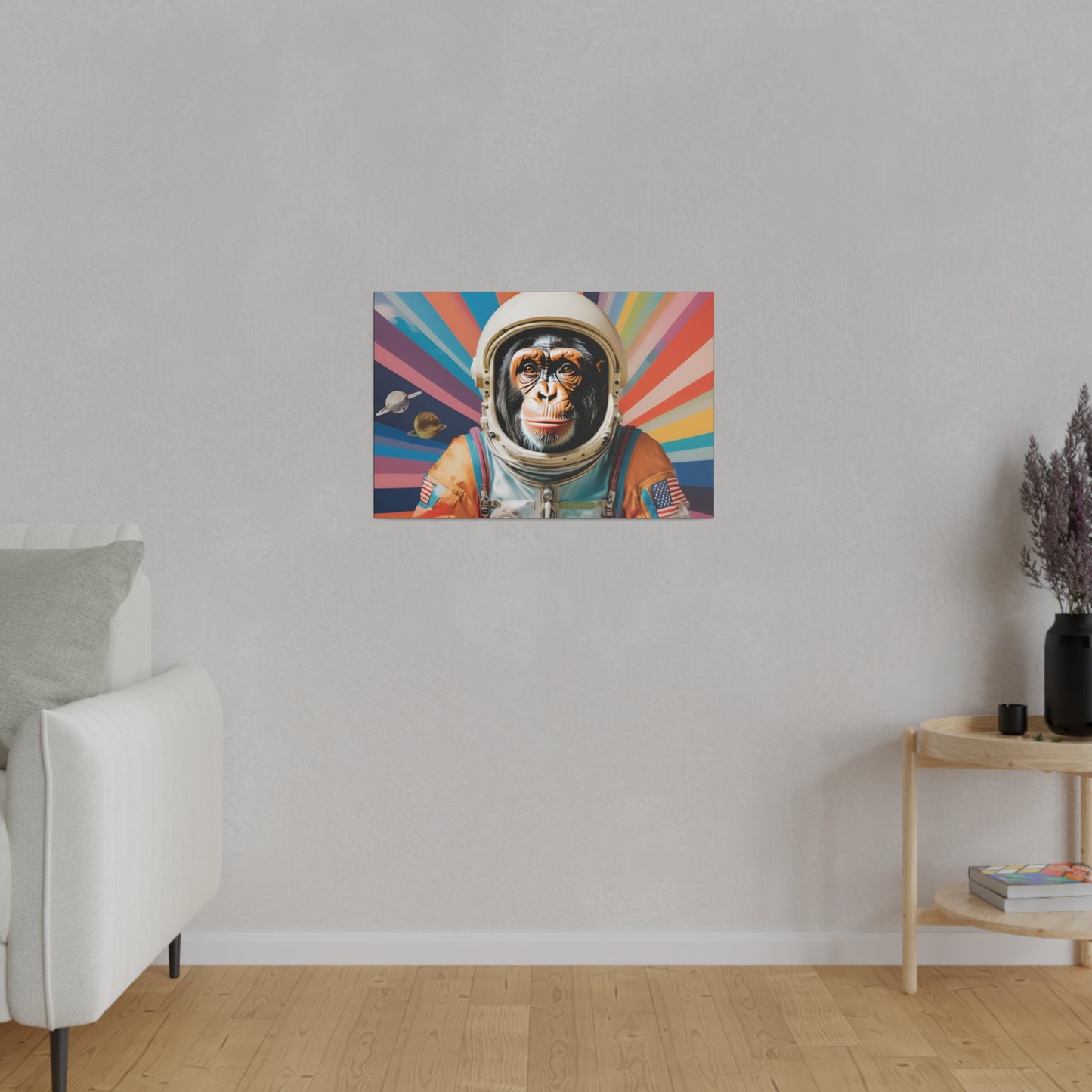Matte Canvas, Stretched, Belicon Simio Astronauta