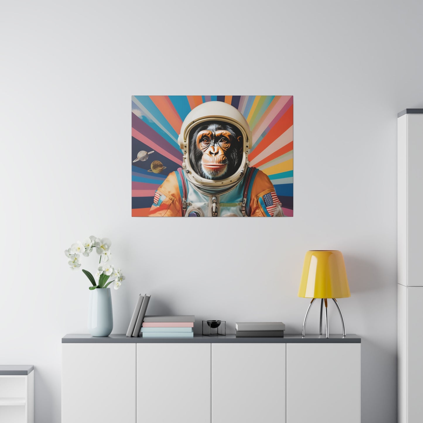 Matte Canvas, Stretched, Belicon Simio Astronauta